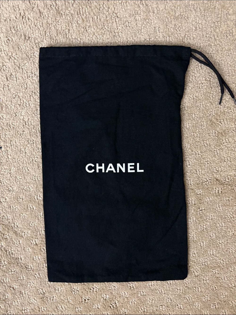 CHANEL Black Drawstring Dust Bag
